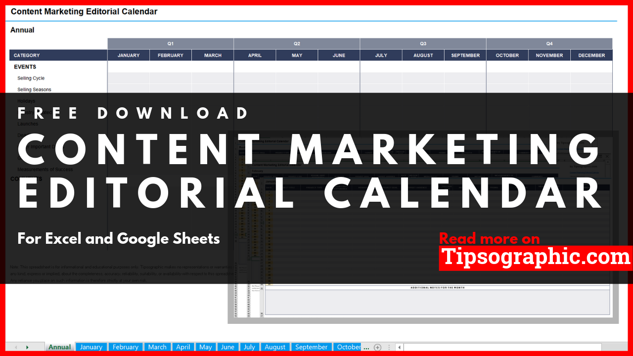 Detail Editorial Calendar Template 2019 Nomer 25