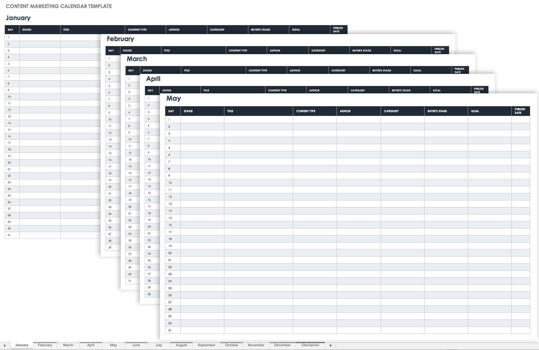 Detail Editorial Calendar Template 2019 Nomer 33