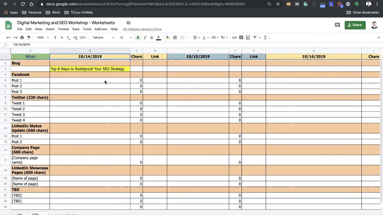 Detail Editorial Calendar Template 2019 Nomer 34