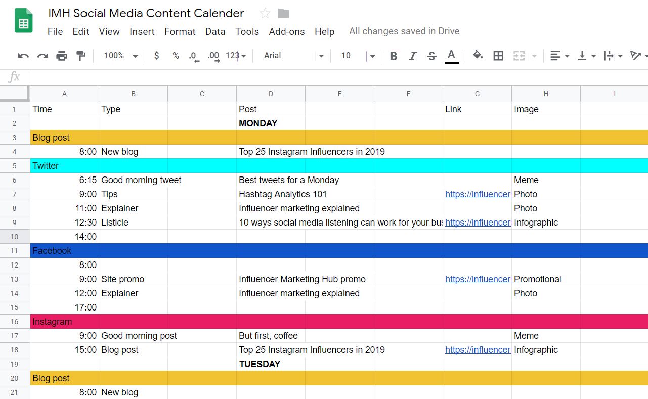Detail Editorial Calendar Template 2019 Nomer 8