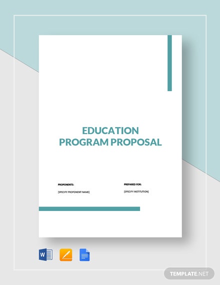 Education Proposal Template Word - KibrisPDR