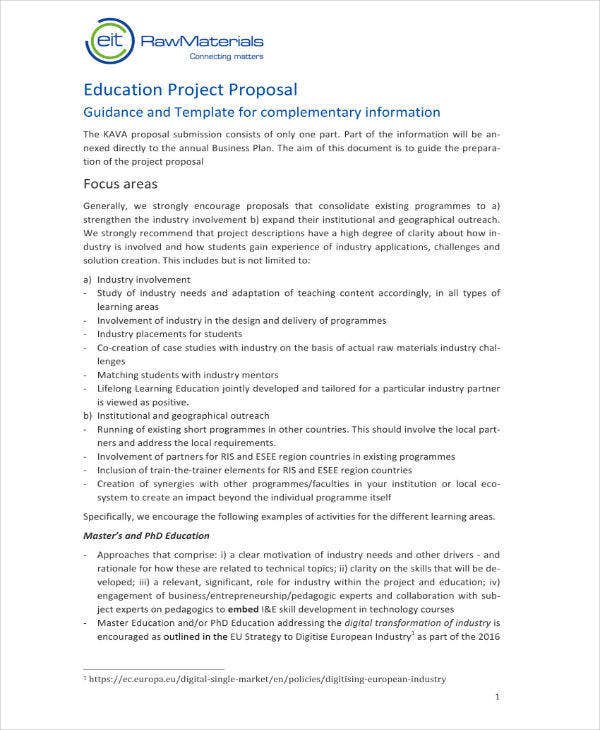 Detail Education Proposal Template Word Nomer 2