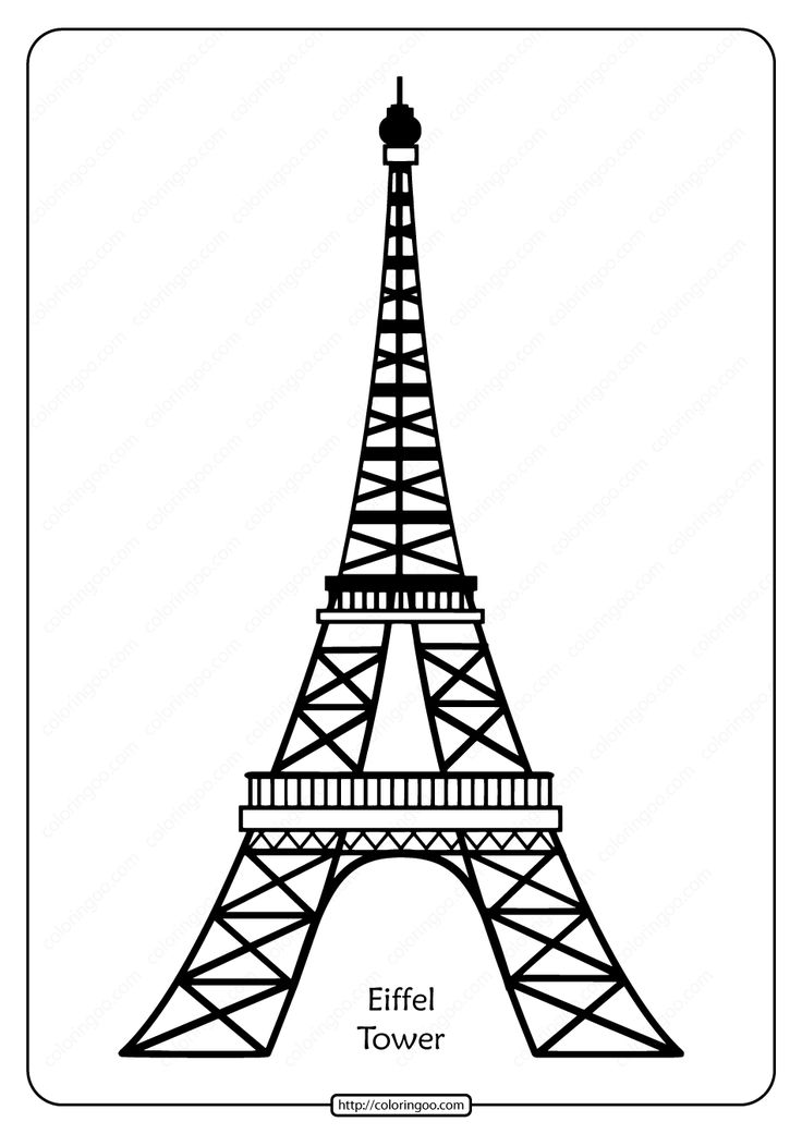 Detail Eiffel Tower Template Nomer 10