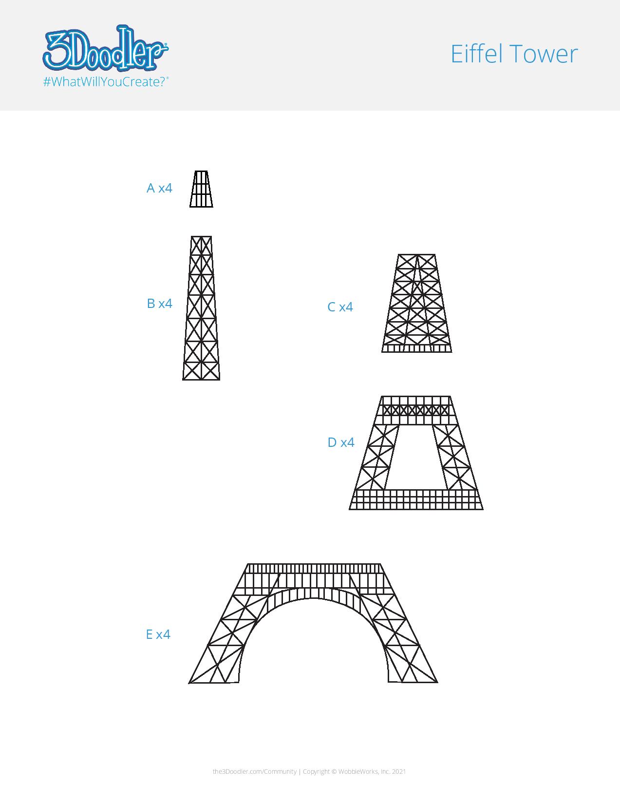 Detail Eiffel Tower Template Nomer 12