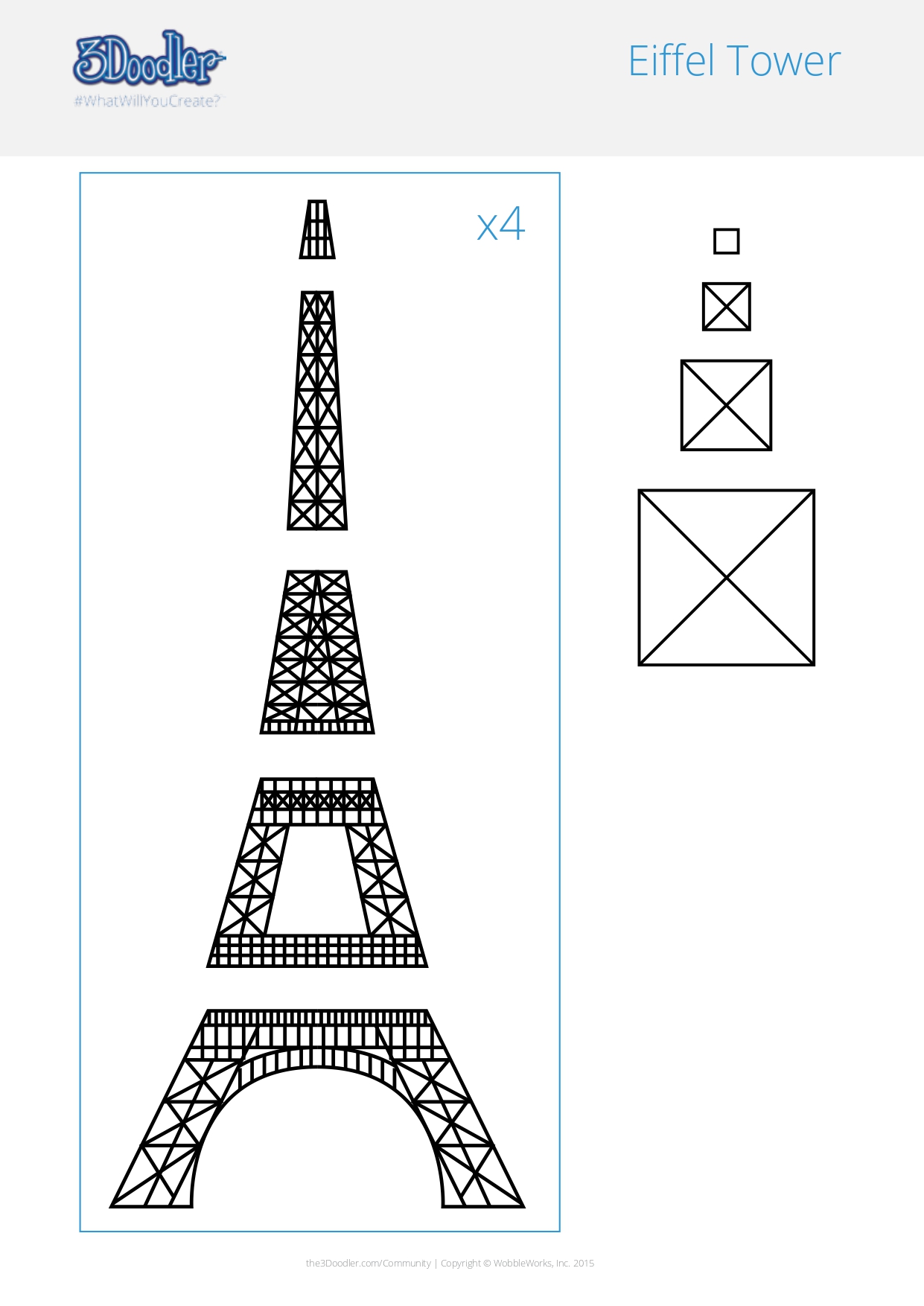 Detail Eiffel Tower Template Nomer 3