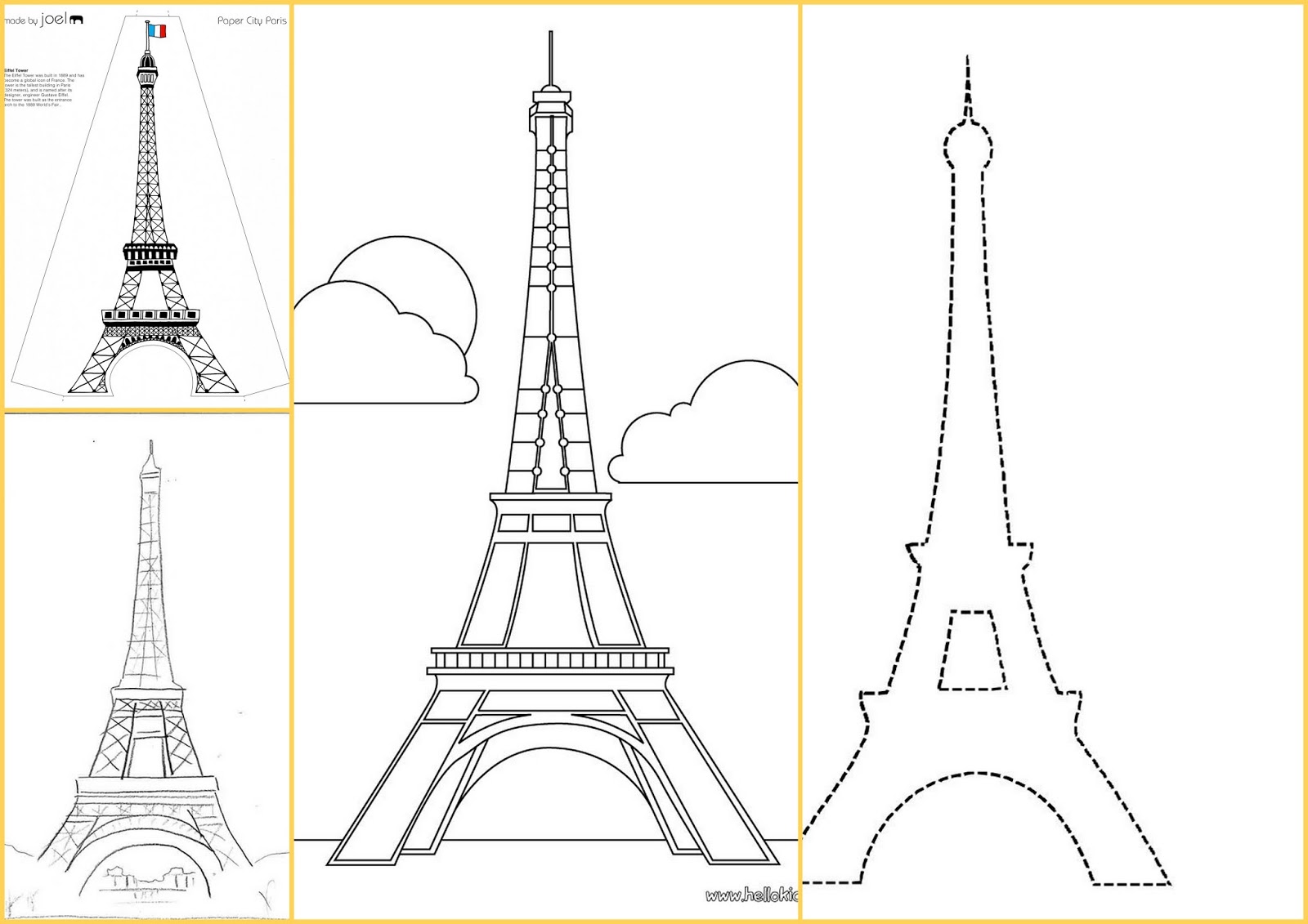 Detail Eiffel Tower Template Nomer 28