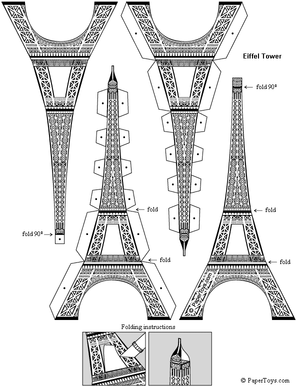 Detail Eiffel Tower Template Nomer 4