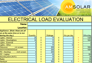 Detail Electrical Load List Template Nomer 21