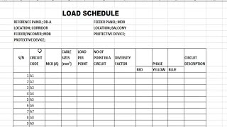 Detail Electrical Load List Template Nomer 6