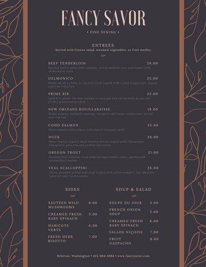 Detail Elegant Menu Template Nomer 15