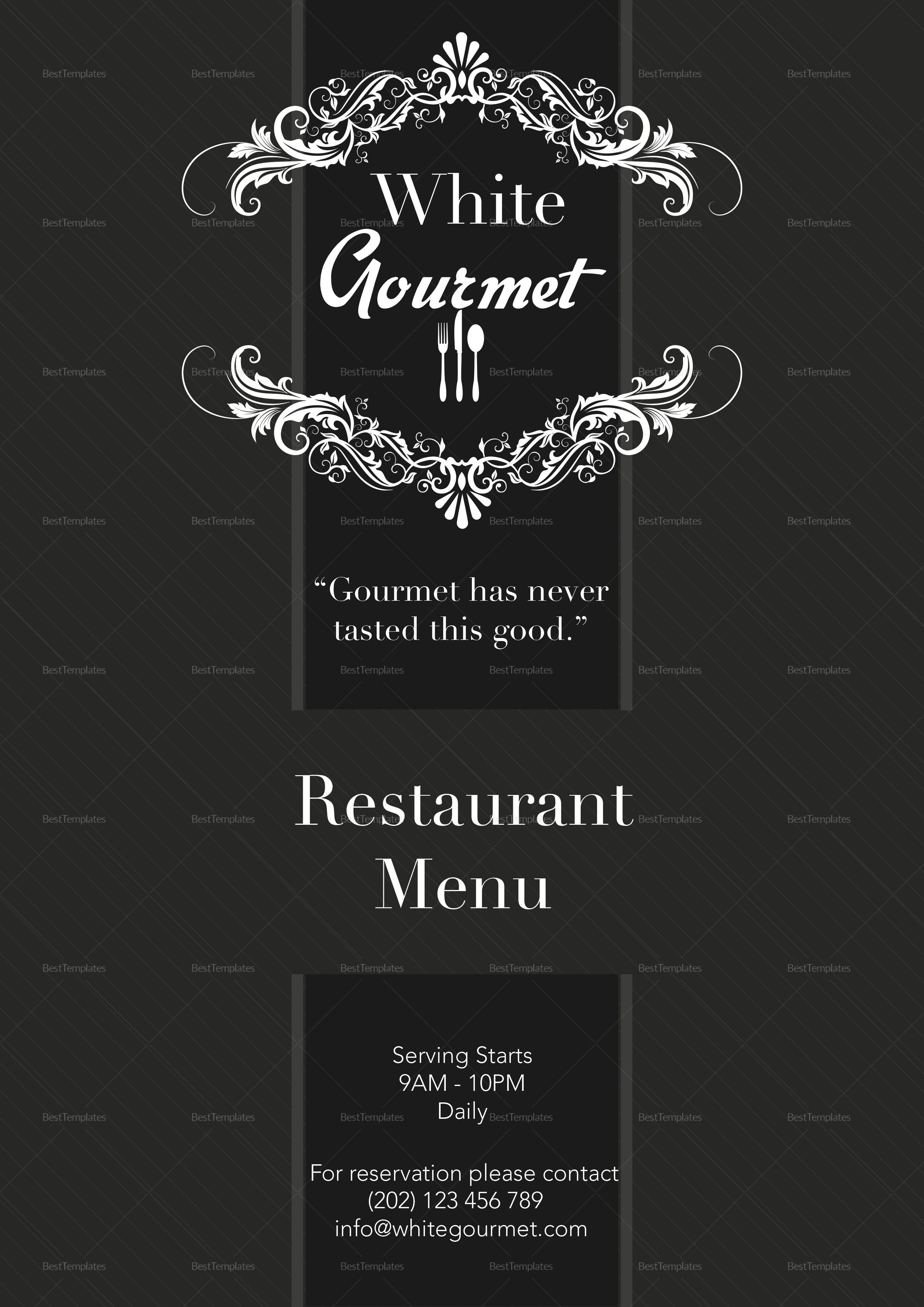 Detail Elegant Menu Template Nomer 24