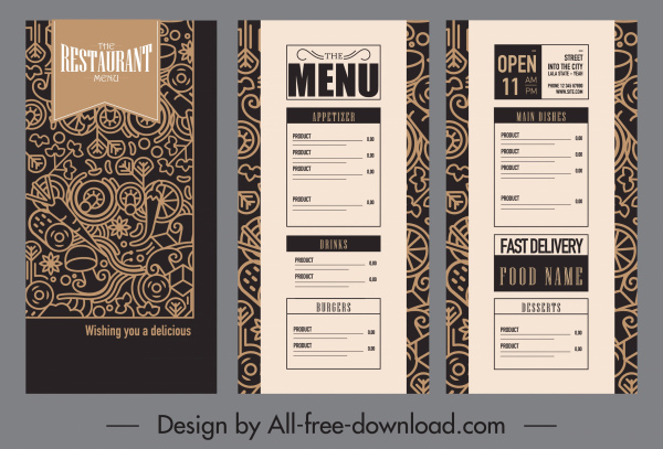 Detail Elegant Menu Template Nomer 27