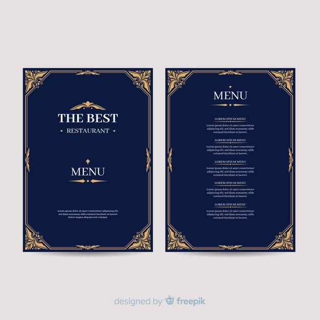 Detail Elegant Menu Template Nomer 32