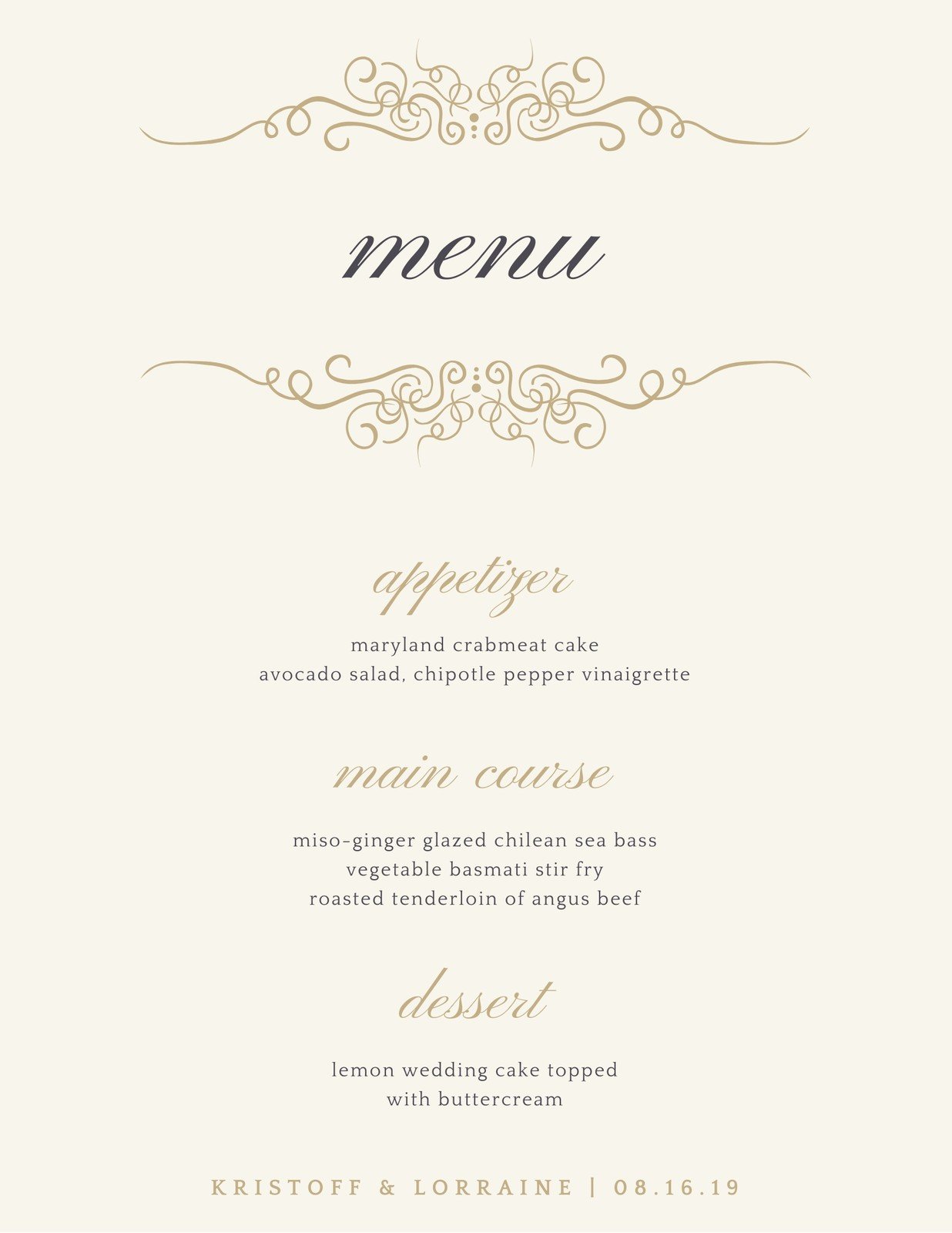 Detail Elegant Menu Template Nomer 48