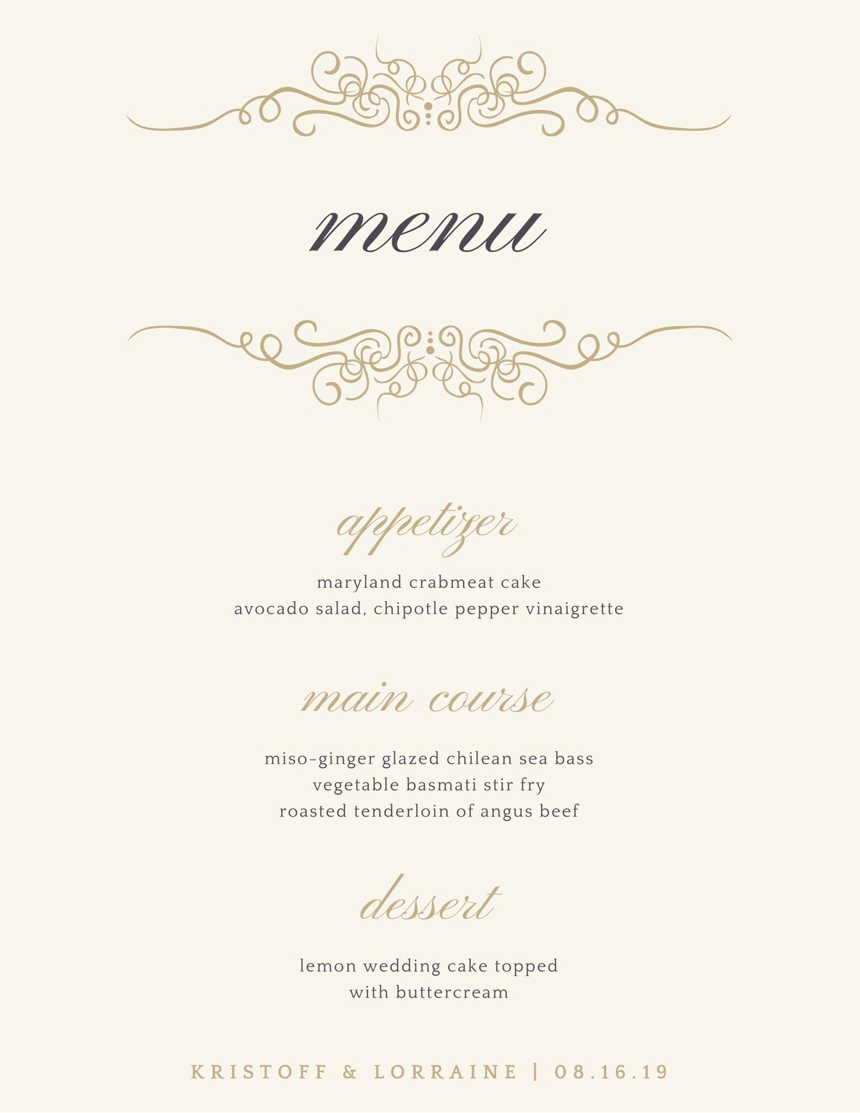 Detail Elegant Menu Template Nomer 48