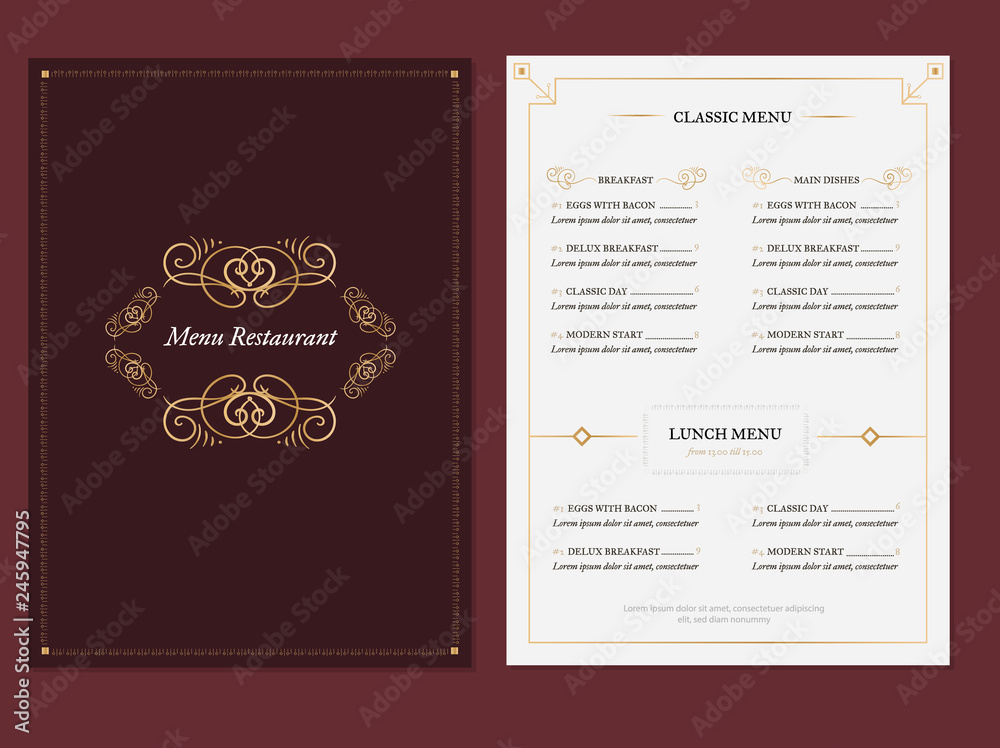 Detail Elegant Menu Template Nomer 7