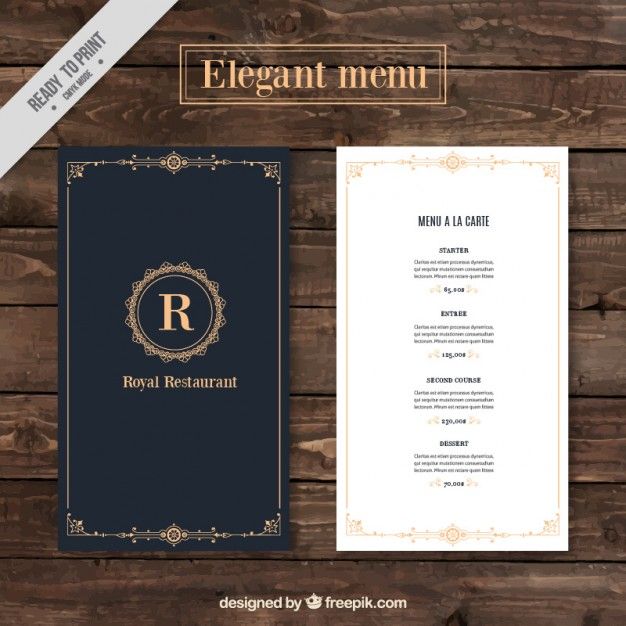 Detail Elegant Menu Template Free Nomer 12