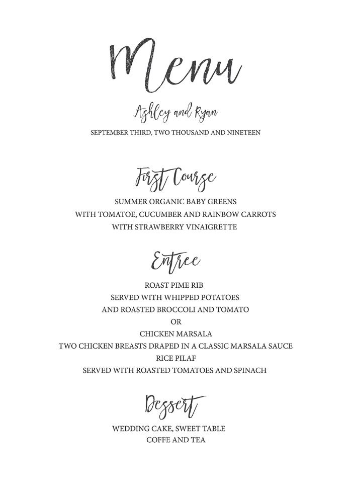 Detail Elegant Menu Template Free Nomer 17