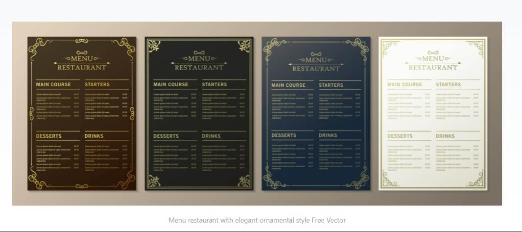 Detail Elegant Menu Template Free Nomer 29