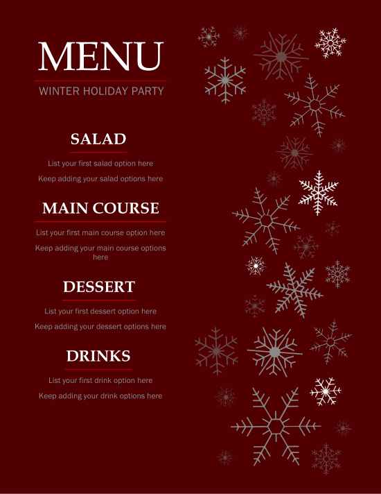 Detail Elegant Menu Template Free Nomer 38