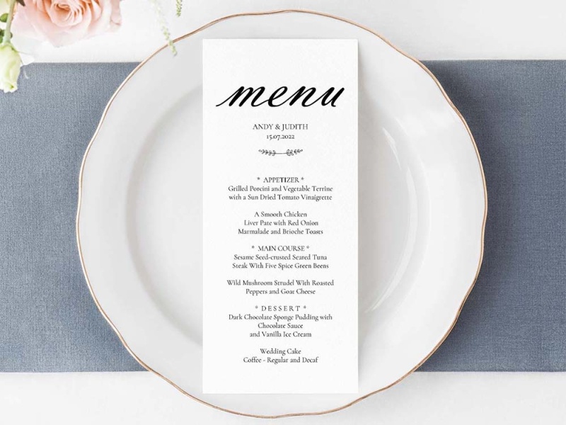 Detail Elegant Menu Template Free Nomer 47