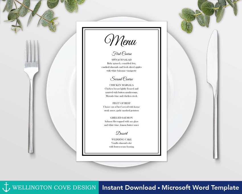 Detail Elegant Menu Template Free Nomer 7