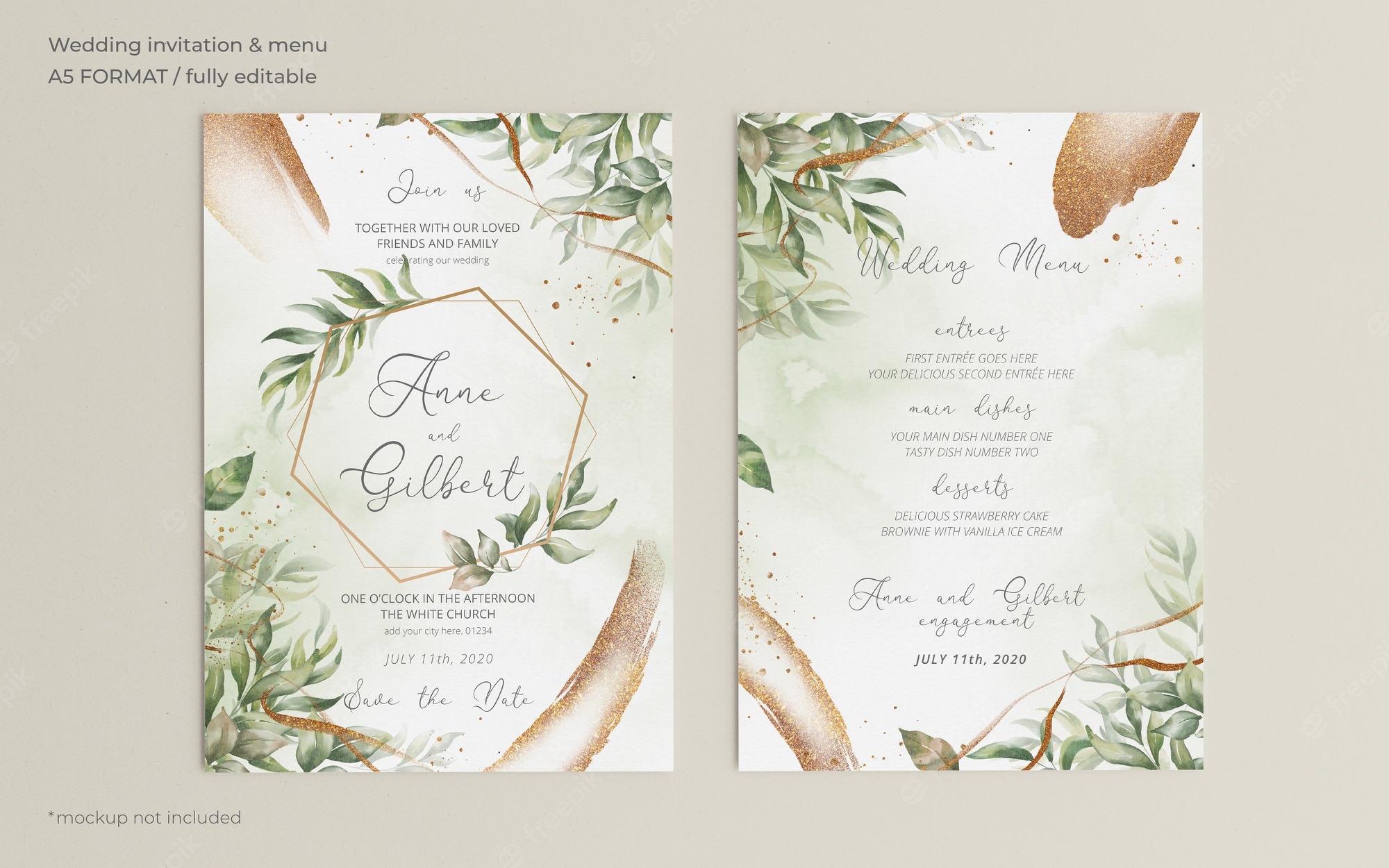 Detail Elegant Wedding Template Nomer 8