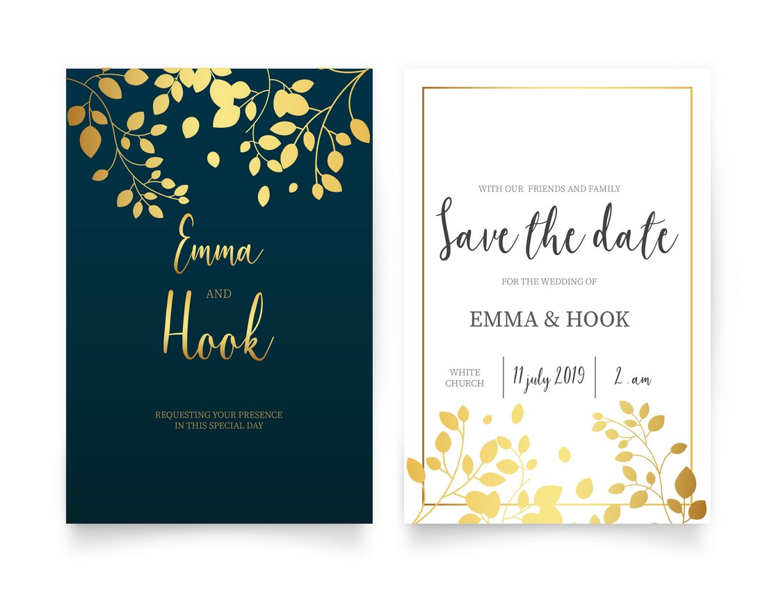 Detail Elegant Wedding Template Nomer 10