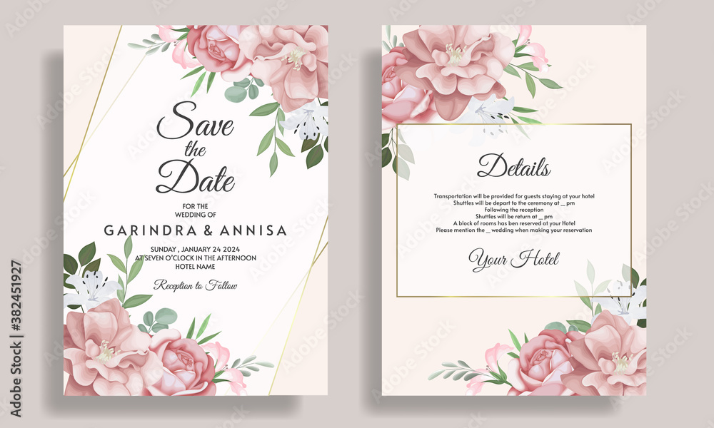 Detail Elegant Wedding Template Nomer 42