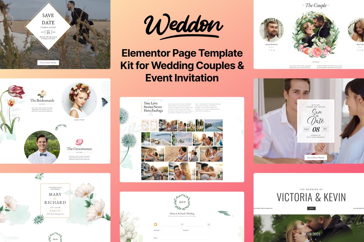 Detail Elementor Wedding Template Nomer 20