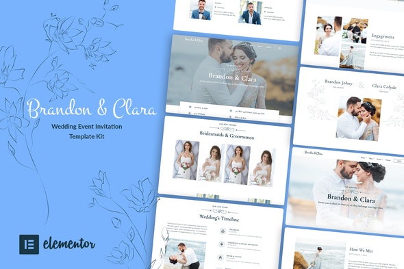 Detail Elementor Wedding Template Nomer 22