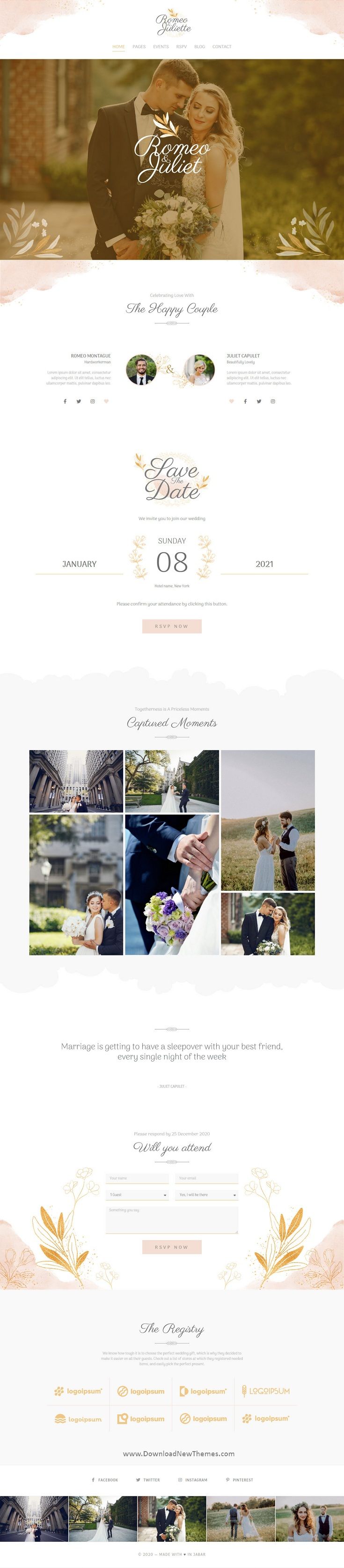 Detail Elementor Wedding Template Nomer 51