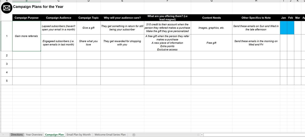 Detail Email Campaign Planning Template Nomer 13