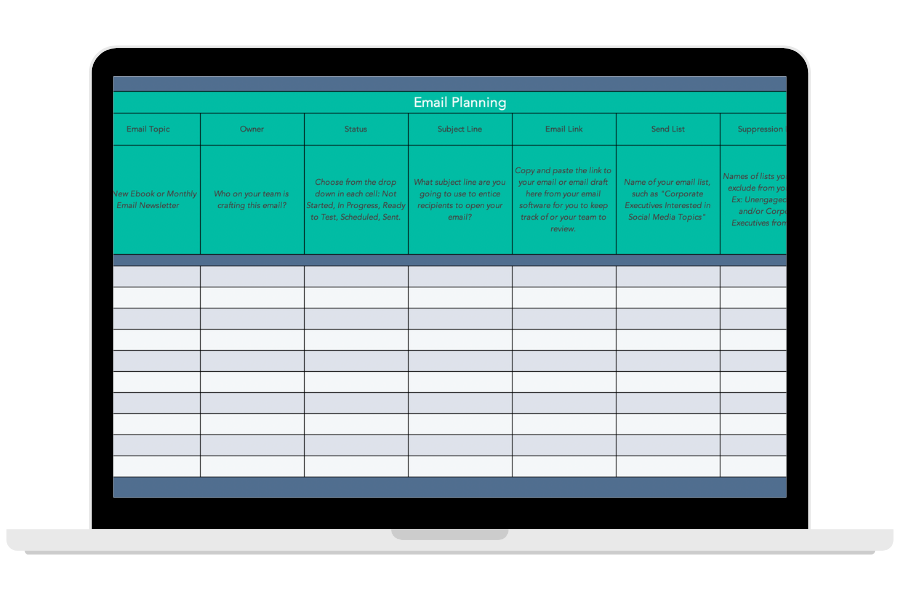 Detail Email Campaign Planning Template Nomer 4