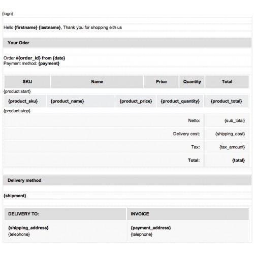 Detail Email Invoice Template Html Free Nomer 17