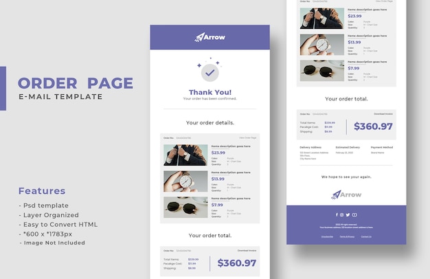 Detail Email Invoice Template Html Free Nomer 22