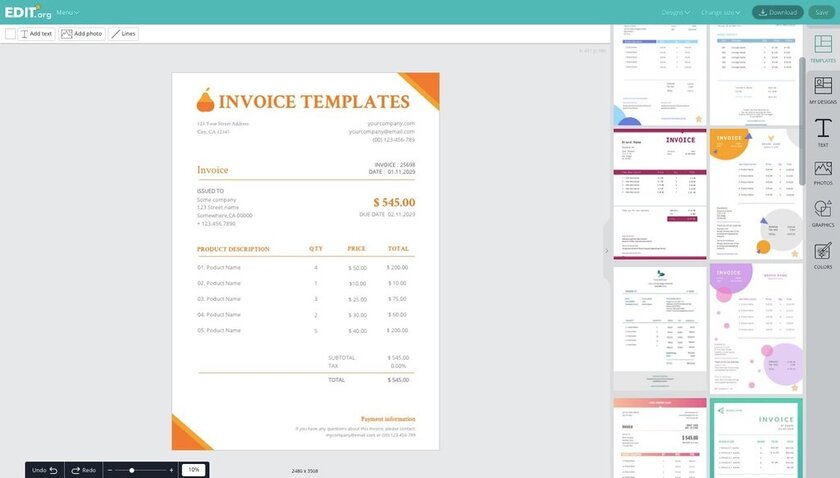 Detail Email Invoice Template Html Free Nomer 26