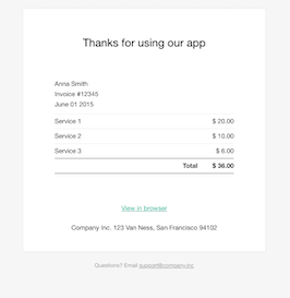 Detail Email Invoice Template Html Free Nomer 8