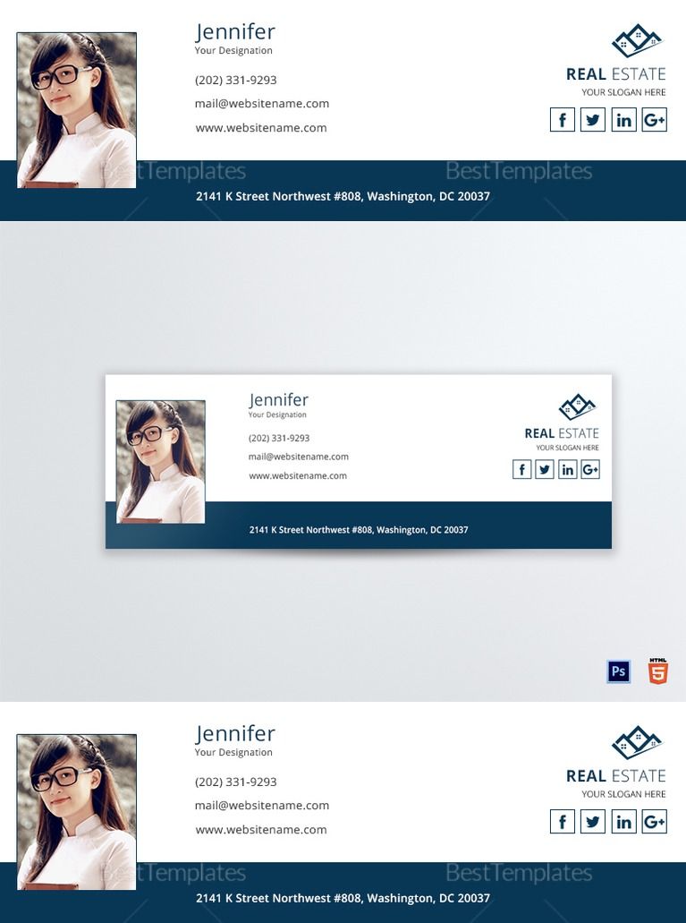 Detail Email Signature Template Size Nomer 21