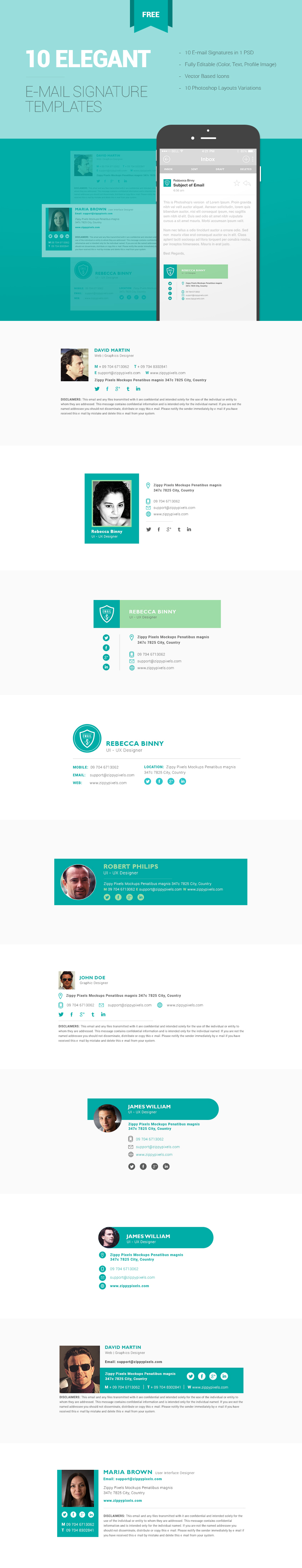 Detail Email Signature Template Size Nomer 27