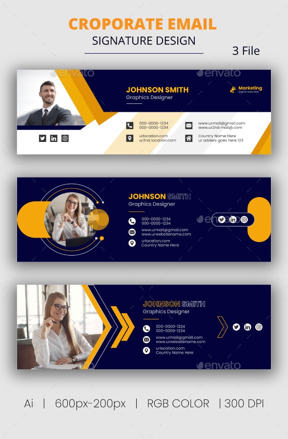 Detail Email Signature Template Size Nomer 39