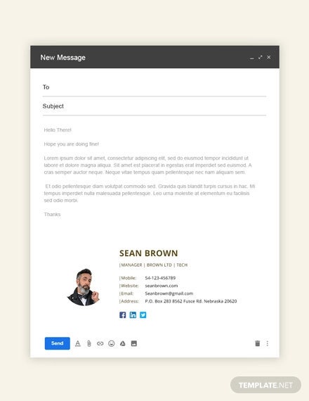 Detail Email Signature Template Size Nomer 51