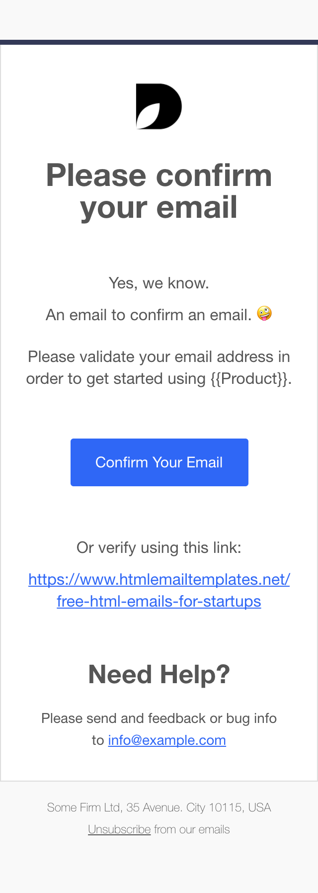 Detail Email Verification Template Html Nomer 22