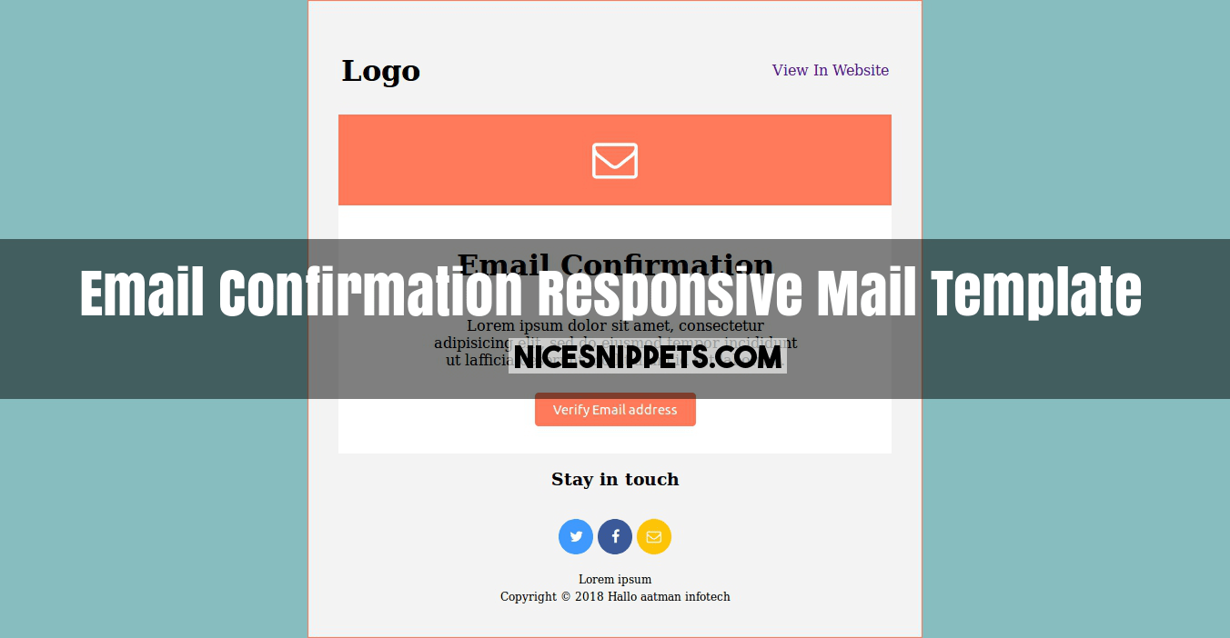 Detail Email Verification Template Html Nomer 33