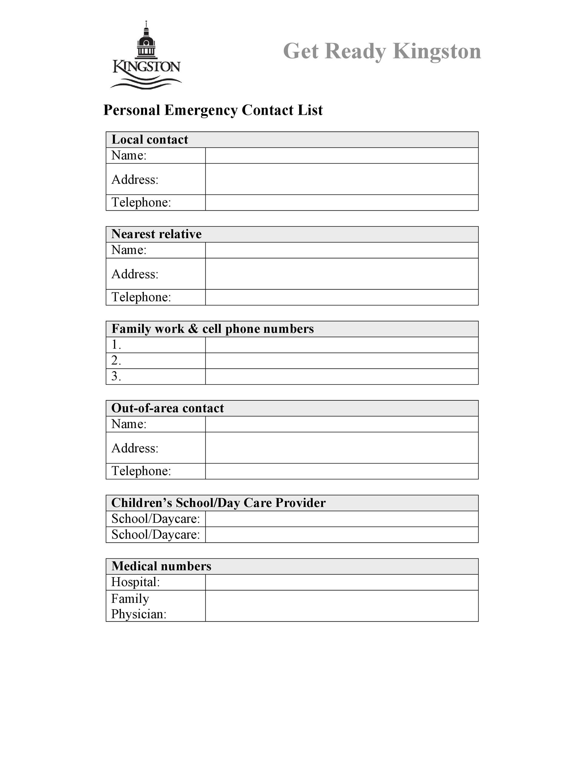 Detail Emergency Contact List Template Excel Nomer 17