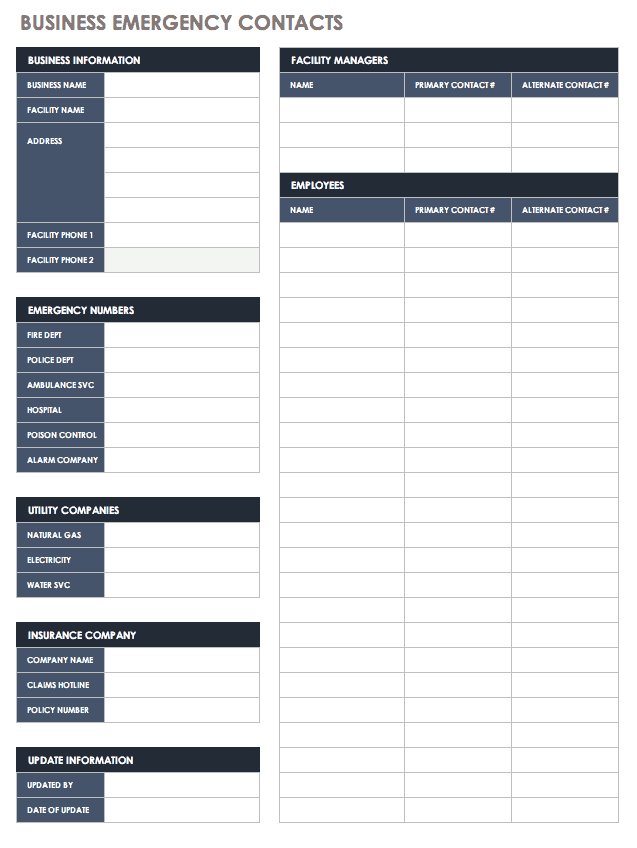 Detail Emergency Contact List Template Excel Nomer 3