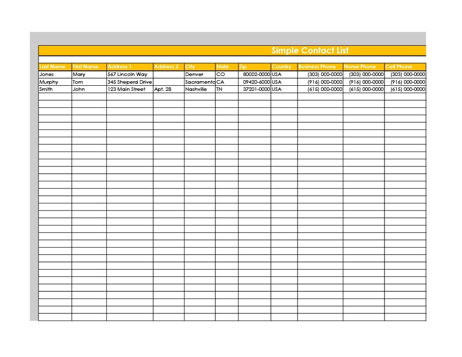 Detail Emergency Contact List Template Excel Nomer 31