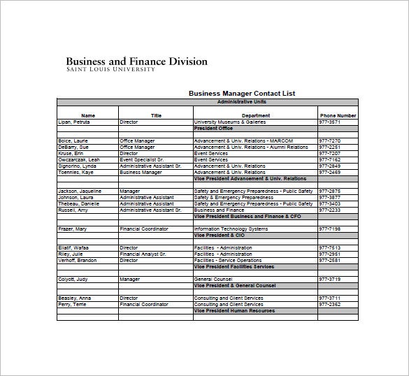 Detail Emergency Contact List Template Excel Nomer 38