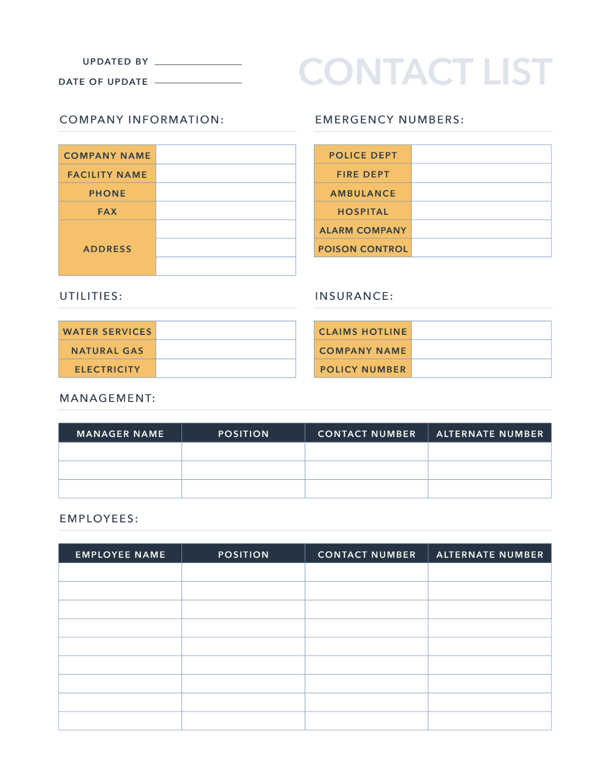 Detail Emergency Contact List Template Excel Nomer 41