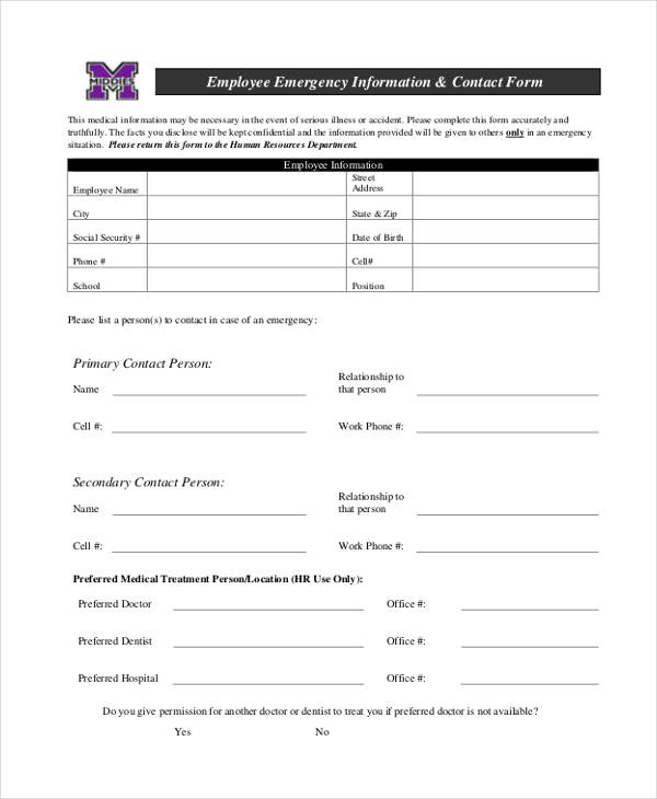 Detail Emergency Contact List Template Excel Nomer 44